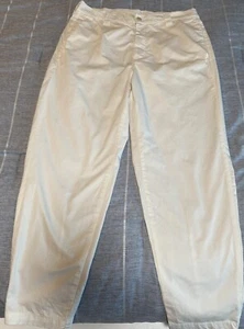 New ZARA White Tapered Slacks Pants Trousers Stretch Size 31 Women - Picture 1 of 5