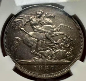 Great Britain 1887 Queen Victoria Crown NGC AU-58 - Picture 1 of 3