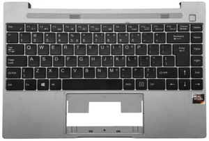 US SILBER Palmrest mit Tastatur MEDION AKOYA E14308 XK-DZH050 QWERTY - Picture 1 of 3