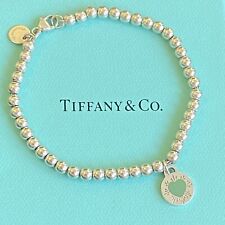 Tiffany & Co Bracciale Palline Beads Energy Round Cuore Turchese 17,5 Cm Limited