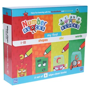 Numberblocks and Alphablocks : a set of 4 wipe-clean books- Paperback - Imagen 1 de 6