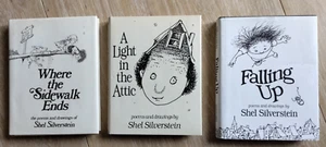 3 Shel Silverstein Book Lot - Where the Sidewalk Ends, A Light In The Attic... - Picture 1 of 12