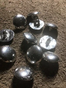 Pewter buttons 15mm dome & shank 12 pack, for historical clothing & uniforms. - Picture 1 of 6