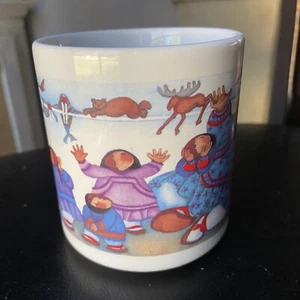 Vintage Northern Images Mug Animals Children Barbara Lavallee Alaska 1991 - Bild 1 von 9