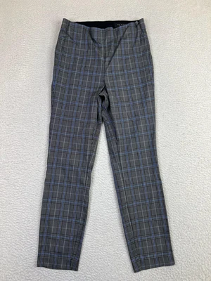 Rag & Bone Pants Womens 8 Gray Blue Plaid Trousers Made in USA Slim Ankle - Image 1 of 4