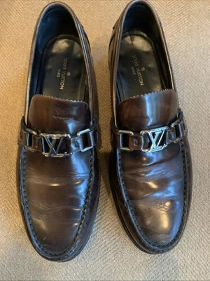 Mocassim Louis Vuitton Major couro marrom cordovão masculino Reino Unido 7,5 EUA 9,5 - Imagem 1 de 4