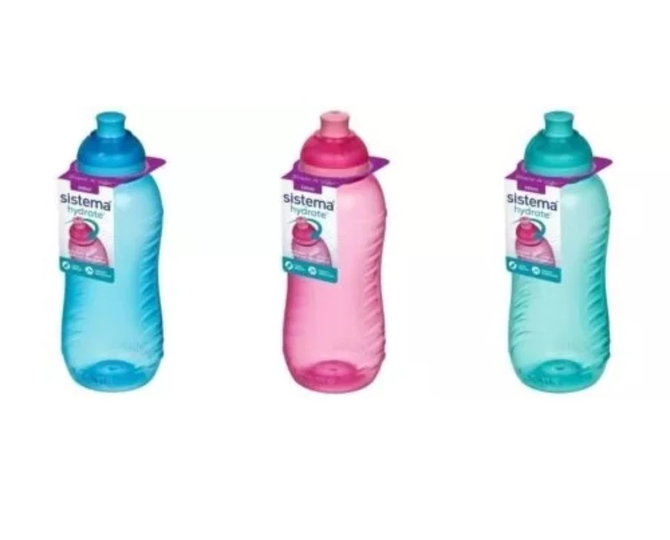 3 Sistema 330ml Twist n Sip Water Bottles  3 colours can request  - Image 1 of 1