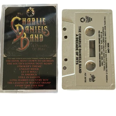 The Charlie Daniels Band - A Decade Of Hits Cassette Tape. 1983 Epic. Free Shipp - Image 1 of 2