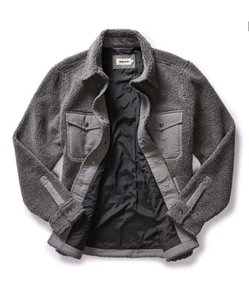 Новый Taylor Stitch Timberline куртка рубашка в серый камень флис средний 40 мужчин - Изображение 1 из 4