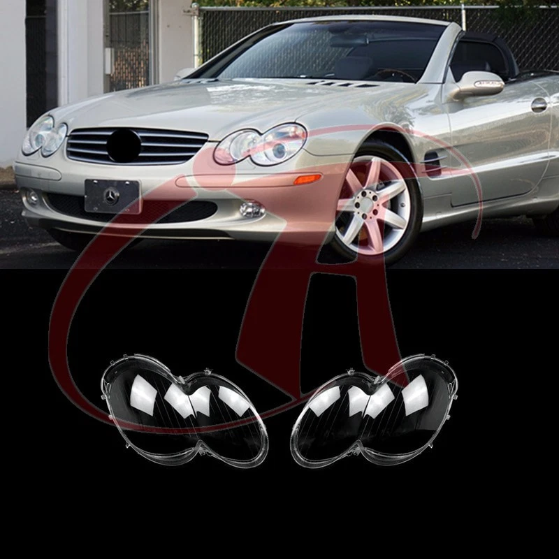 1 par de carcasa de pantalla de faro para Mercedes-Benz SL500 SL600 2003-2008 Foto 1 de 4