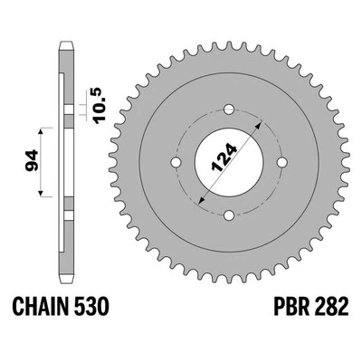 Corona PBR Z37 denti passo 530 in Acciaio Honda CB550F 1975-1980 Foto 1 de 4