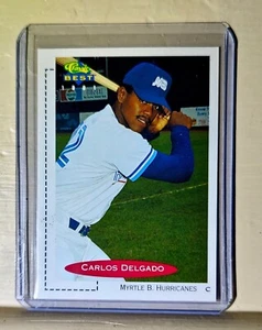 Tarjeta de béisbol Carlos Delgado 1991 clásica #63 Myrtle playa huracanes - Imagen 1 de 4