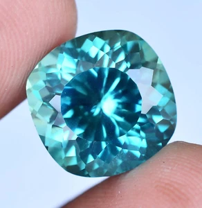 Flawless Natural Teal Sapphire 18.50 Ct Cushion CERTIFIED Stunning  Gemstone - Picture 1 of 7