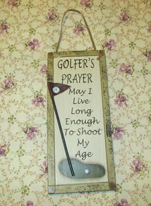 Golfer Gebetstafel Neu Holz - Bild 1 von 1
