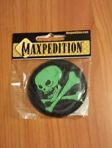 Skull Morale Patch maxpedition SKULZ glow in the dark hook and loop patch PVC - Picture 1 of 2