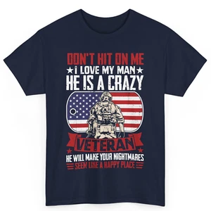 U.S. Army Proud Veteran's Wife Sassy Unisex Cotton T-Shirt - Picture 1 of 10