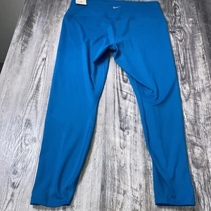 Nike Leggings Women's Size XXL Yoga Pants Dri-Fit High Rise Blue NWT Small Spot - Picture 1 of 11