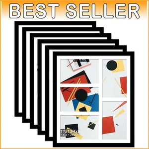 Lightweight Matte 4x6 Collage Picture Frames - Set of 6 for Stylish Wall Mount - Picture 1 of 9
