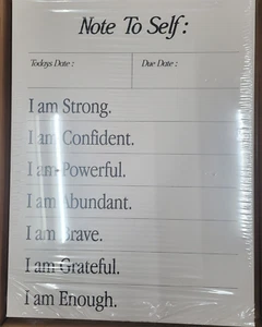 Motivational Inspirational 18 x 24 Note to self: On Wrap-Around Canvas NEW! - Picture 1 of 1