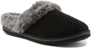 Skechers Cozy Campfire Warm Lining Vegan Slippers Black Womens Size US 6- 11 - Picture 1 of 12