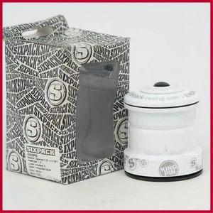 NUEVO EN STOCK SIXPACK KINGPIN 1+1/8 1.5 PULGADAS AURICULARES DELANTEROS SIN ROSCA MTB BLANCO - Imagen 1 de 4
