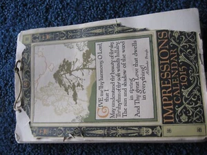 Calendar-Impressions 1915-Antique-6 1/2 x 10 1/4 - Picture 1 of 4