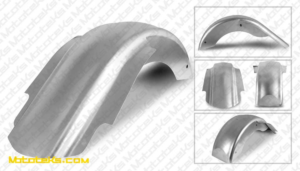 EXTENDED STEEL FENDER FOR SADDLEBAGS HARLEY TOURING BAGGER MODELS 2009-2019 NEW Foto 1 de 1