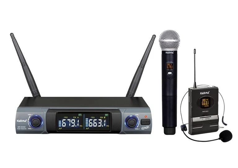 RADIOMICROFONO DOPPIO PALMARE ARCHETTO (SET 8302PL) - Immagine 1 di 1