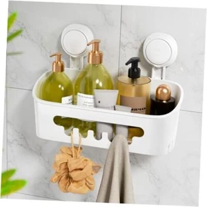 Shower Caddy Suction Cup Shower Shelf Suction Shower Basket Removable 1 Tier - Picture 1 of 7