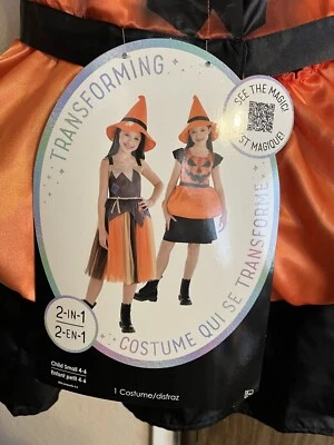 2-In-1 Transforming Reversible Pumpkin Scarecrow Costume Child Size Small 4-6 - Image 1 of 4