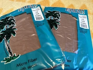 2 PACKS of Palm Microfiber Tights, Number 100 Size/ex/Small Color TAUPE - Picture 1 of 4