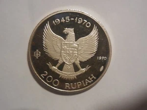 Indonesien 200 Rupien 1970 Silber - Bild 1 von 2