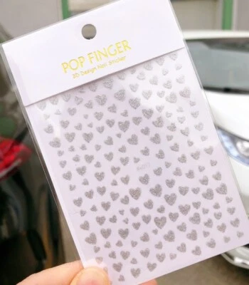 Calcomanías adhesivas autoadhesivas para uñas de corazón brillante corazones de amor día de San Valentín Foto 1 de 3