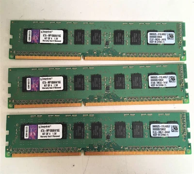 Kingston 4GB (12GB Kit) Apple Mac PC DDR3 Desktop Memory KTA-MP1066K4/16G - Image 1 of 2