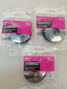 Everbilt Flange 1/2" IPS Chrome Finish C75C, Qty = 3 bags, 6 flanges (V3) - Picture 1 of 3