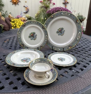 Lenox AUTUMN 6 Piece Place Setting Gold Backstamp Includes Soup Bowl **Mint - Picture 1 of 11