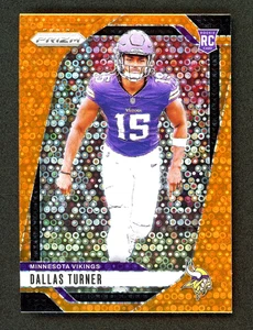 2024 Panini Prizm - Dallas Turner (RC) Disco Prizm #324 Vikings - Picture 1 of 2