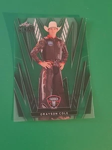 2024 Grayson Cole 1/1 Leaf Pre Production- Green Metal PRESS PASS 1/1 PROOF - Picture 1 of 3