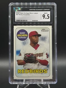2018 Topps Heritage Minor League Edition - Randy Arozarena #67 (RC) CGC 9.5 - Picture 1 of 2