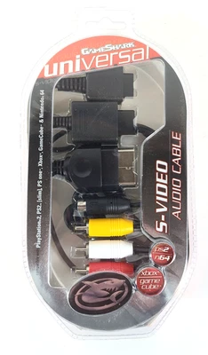 GameShark Universal S-Video Audio Cable NEW For PS1, PS2, Xbox, GameCube, & N64 - Image 1 of 4