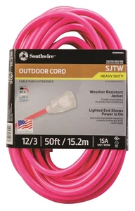 Cable de extensión Southwire de alta resistencia, 50 pies, calibre 12, 3 conductores, alta visibilidad - Imagen 1 de 10