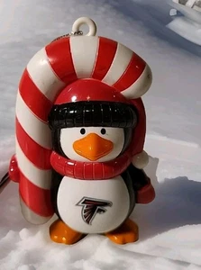 NFL Atlanta Falcons Football Team PENGUIN Candy Cane Christmas Ornament New - Picture 1 of 6
