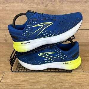 Brooks Shoes Men’s Size UK 8 Glycerin Running Gym Marathon Blue Neon Trainers - Picture 1 of 11