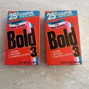 De colección (Sellado) BOLD 3 Detergente Plus Suavizante de Telas Un Uso Caja de Muestra 3.3 OZ - Imagen 1 de 9