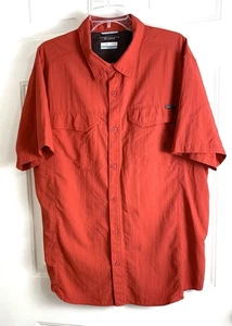 Columbia Button Up Hemd XL Omni-Shade Rot Kurzarm Outdoor - Bild 1 von 10