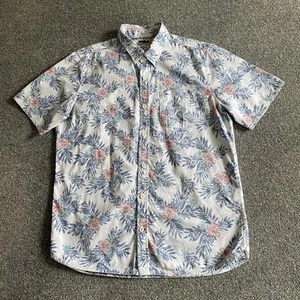 Fat Face Shirt Mens Medium M Relaxed Tropical Floral SS Soft Summer Faded Look - Picture 1 of 12
