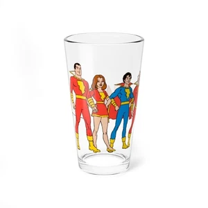 Shazam Pint Glass, 16oz - Mary Marvel, Captain Marvel Jr - Filmation Cartoon - Picture 1 of 7