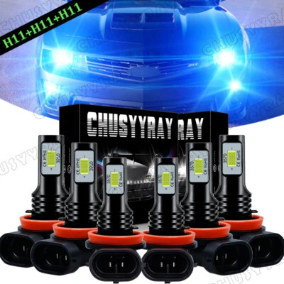 Faro LED azul alto/bajo para Chevrolet Camaro 2014-2015 6X 8000K + luz antiniebla Foto 1 de 4
