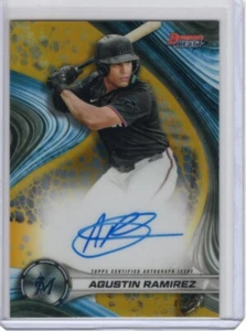 AGUSTIN RAMIREZ 2024 BOWMAN'S BEST GOLD REFRACTOR #B24-ARZ RC AUTO 48/50 - Foto 1 di 4