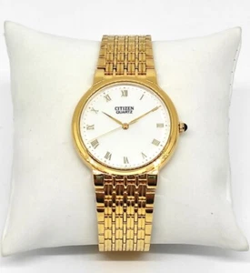 Orologio Citizen Uomo AC7701-51A Cinturino Acciaio Dorato Quadrante Bianco - Foto 1 di 5